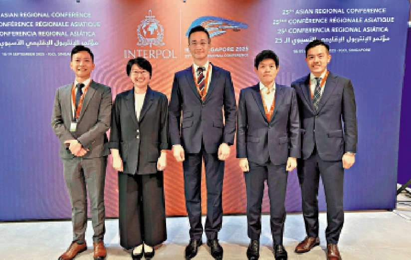 　　圖：香港警隊代表團出席在新加坡舉行的「第25屆國際刑警組織亞洲區會議」。