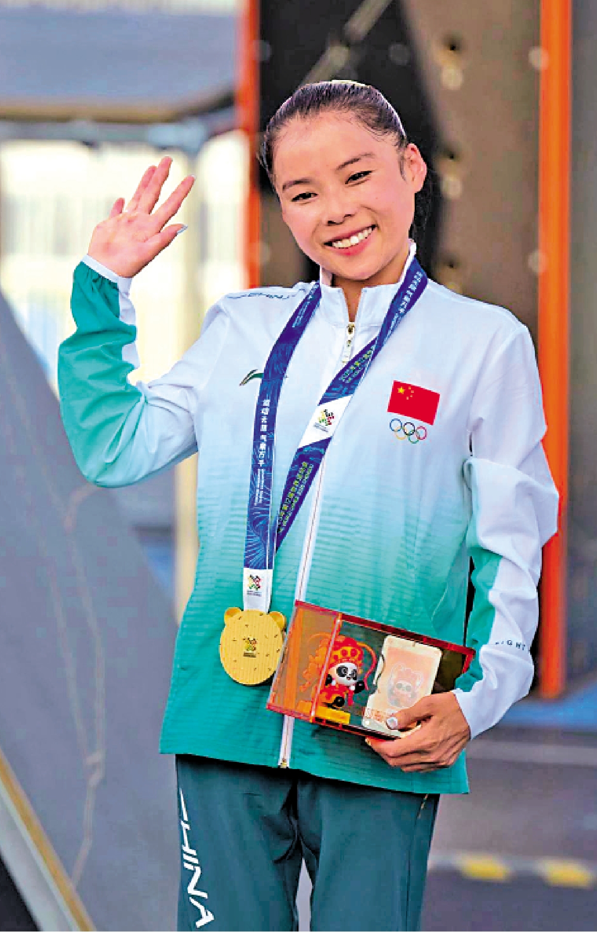 　　圖：今屆成都世運會，商春松在跑酷女子自由式決賽稱冠。\資料圖片