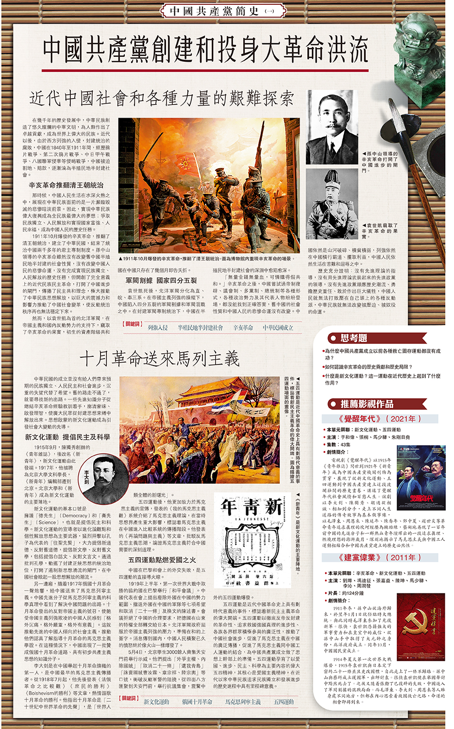 　　圖：中國共產黨創建和投身大革命洪流