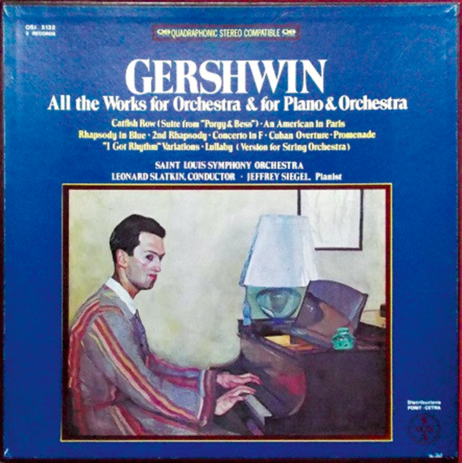 　　圖：「碟中畫」《格什溫全部管弦樂和為鋼琴及管弦樂所作曲目》／《喬治·格什溫在鋼琴前》