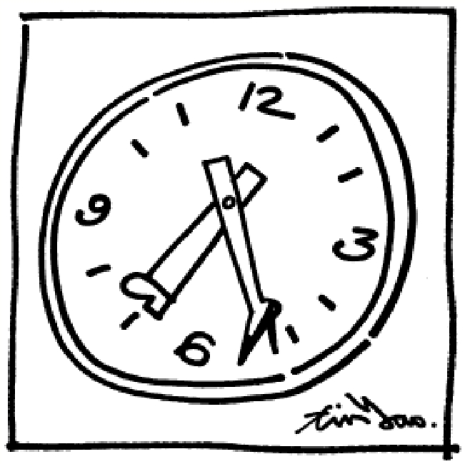 　　圖：人生猶如鐘一般，它的完美不在於走得快，而在於走得準。