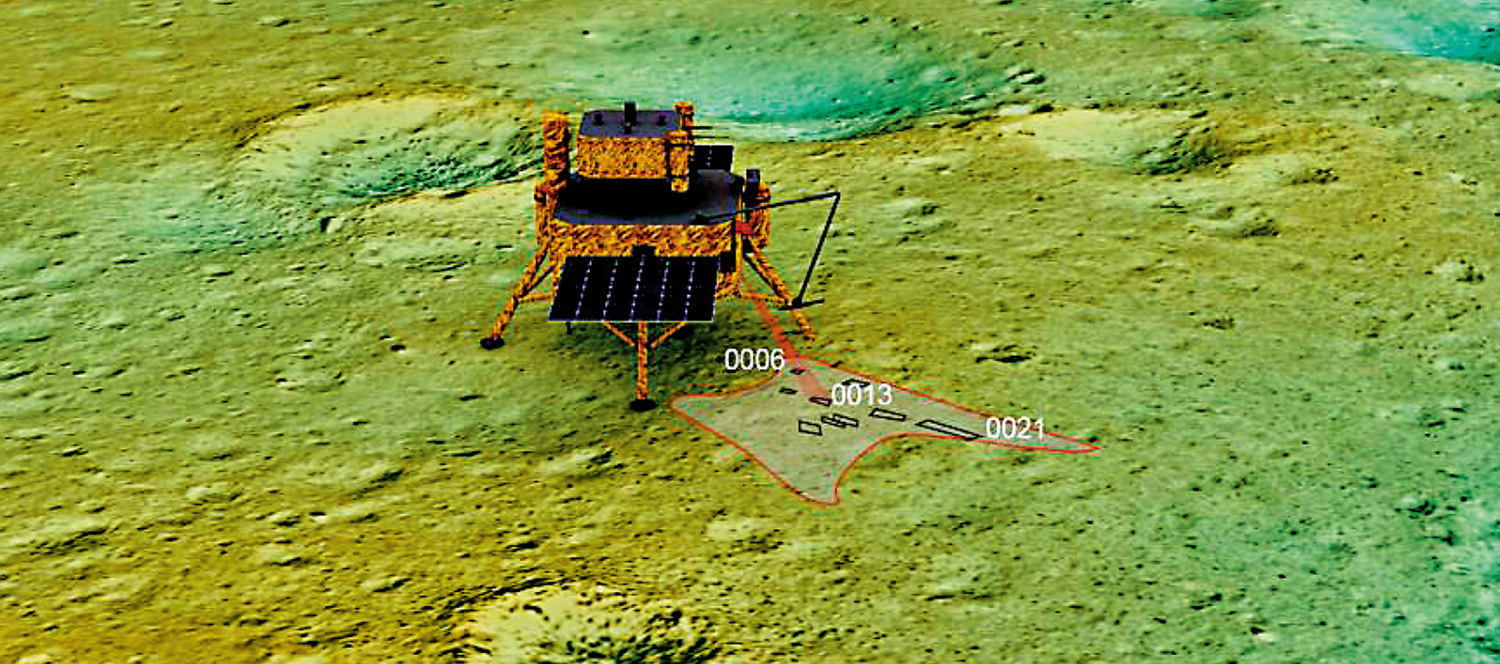 　　圖：嫦娥六號就位探測的地形特徵和就位光譜數據獲取。\中國科學院