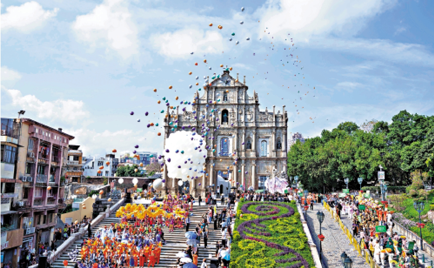 　　圖：「2024澳門國際幻彩大巡遊」活動現場。\新華社