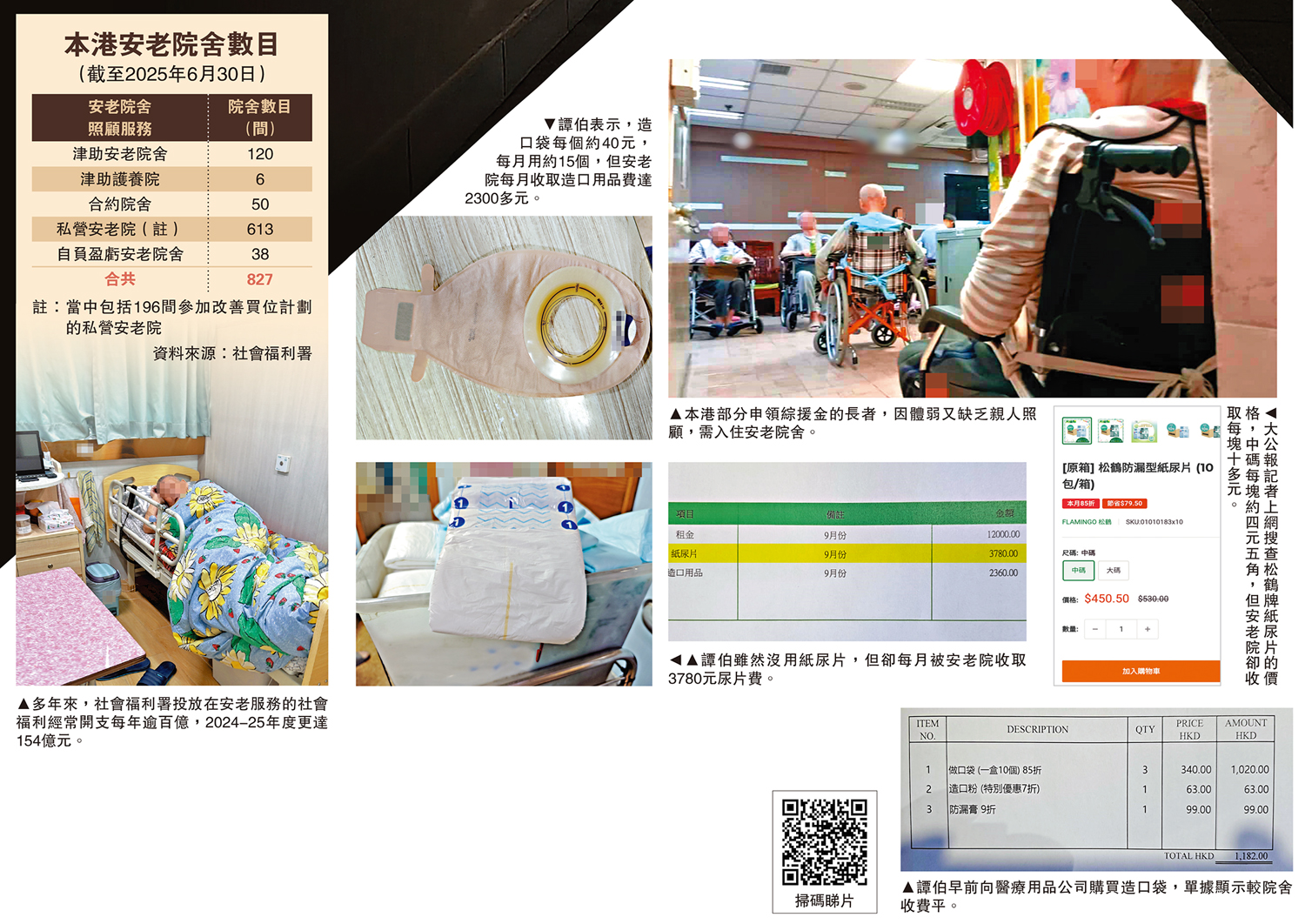 　　圖：院友無用過 院舍卻向社署報銷 紙尿片篤數 安老院呃津貼