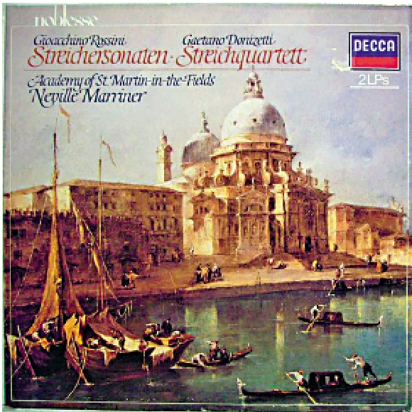 　　圖：「碟中畫」羅西尼《弦樂奏鳴曲1-6》多尼采蒂《弦樂四重奏》／《威尼斯聖母感恩堂》