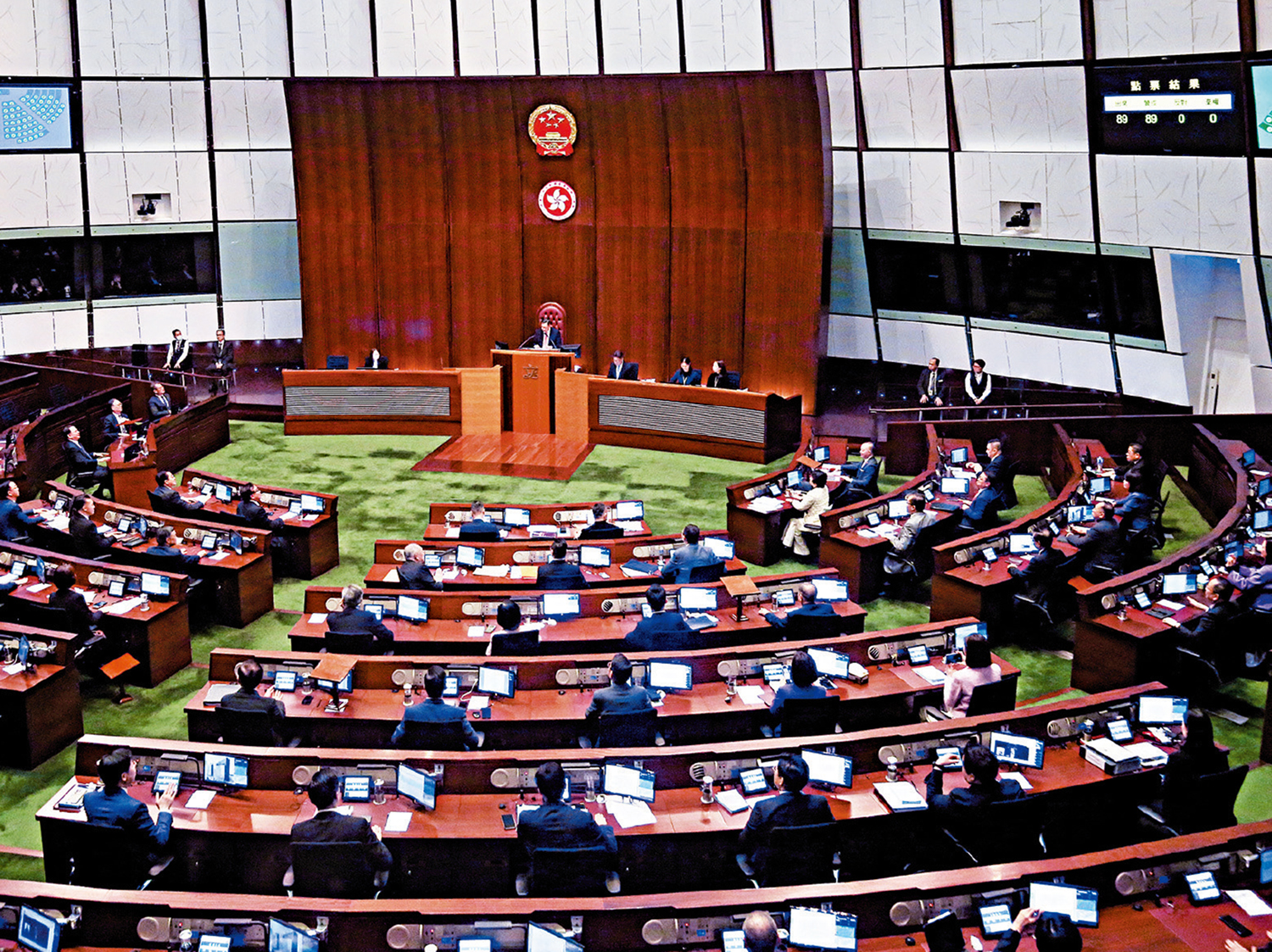 　　圖：立法會去年三讀通過《維護國家安全條例草案》，完成《基本法》第23條本地立法的憲制責任，修補國安短板。