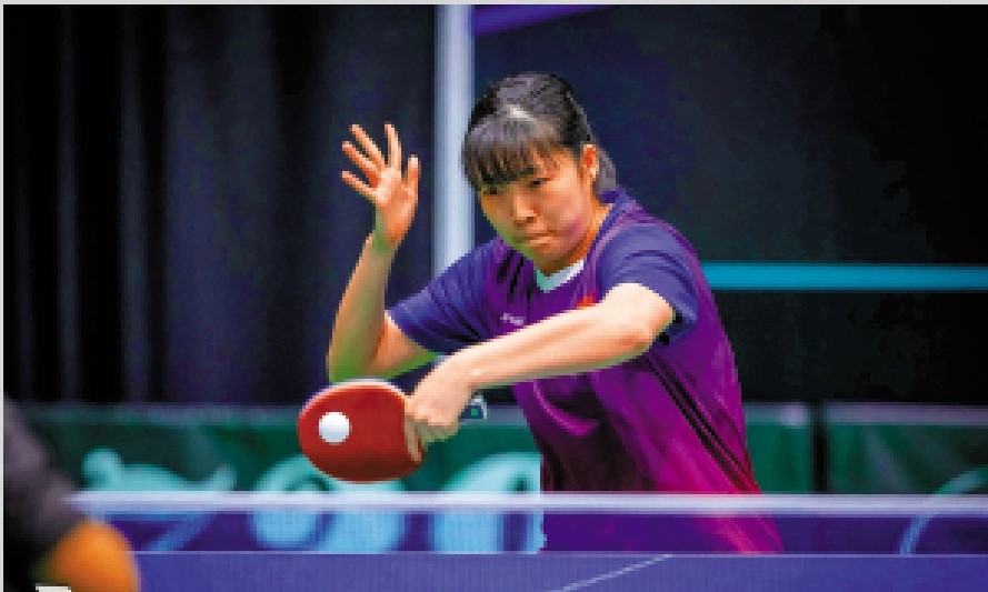 　　圖：年僅16歲的蘇籽童將代表港隊出戰全運會乒乓球青年組女團賽事。