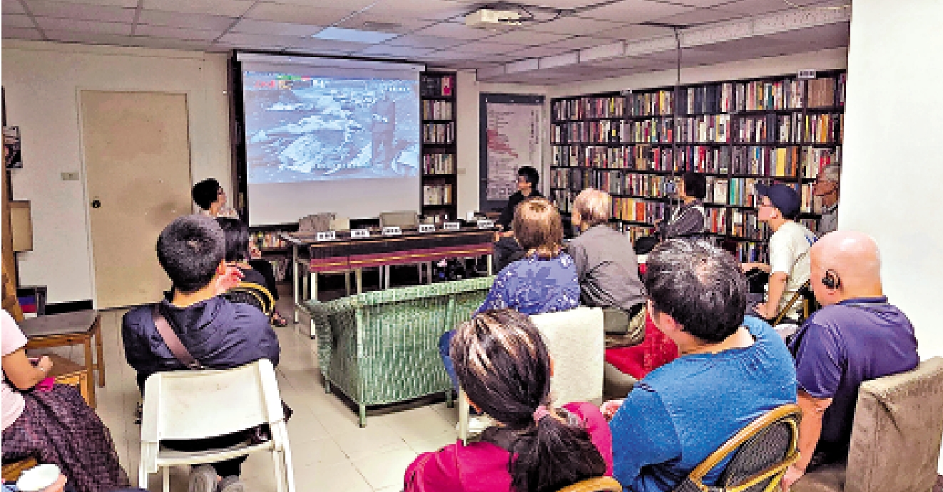 　　圖：台灣民間舉辦紀念台灣光復80周年活動，現場放映37分鐘版馬吉影像微紀錄片。