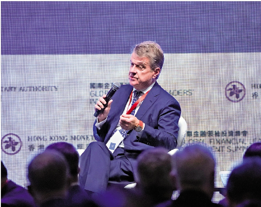 　　圖：Colm Kelleher表示，美國保險業正面臨系統性風險，情況令人憂慮。\大公報記者蔡文豪攝