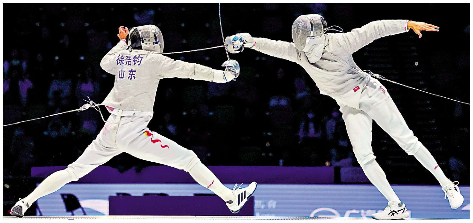 　　圖：山東佩劍隊在全運會獲得男子團體金牌。