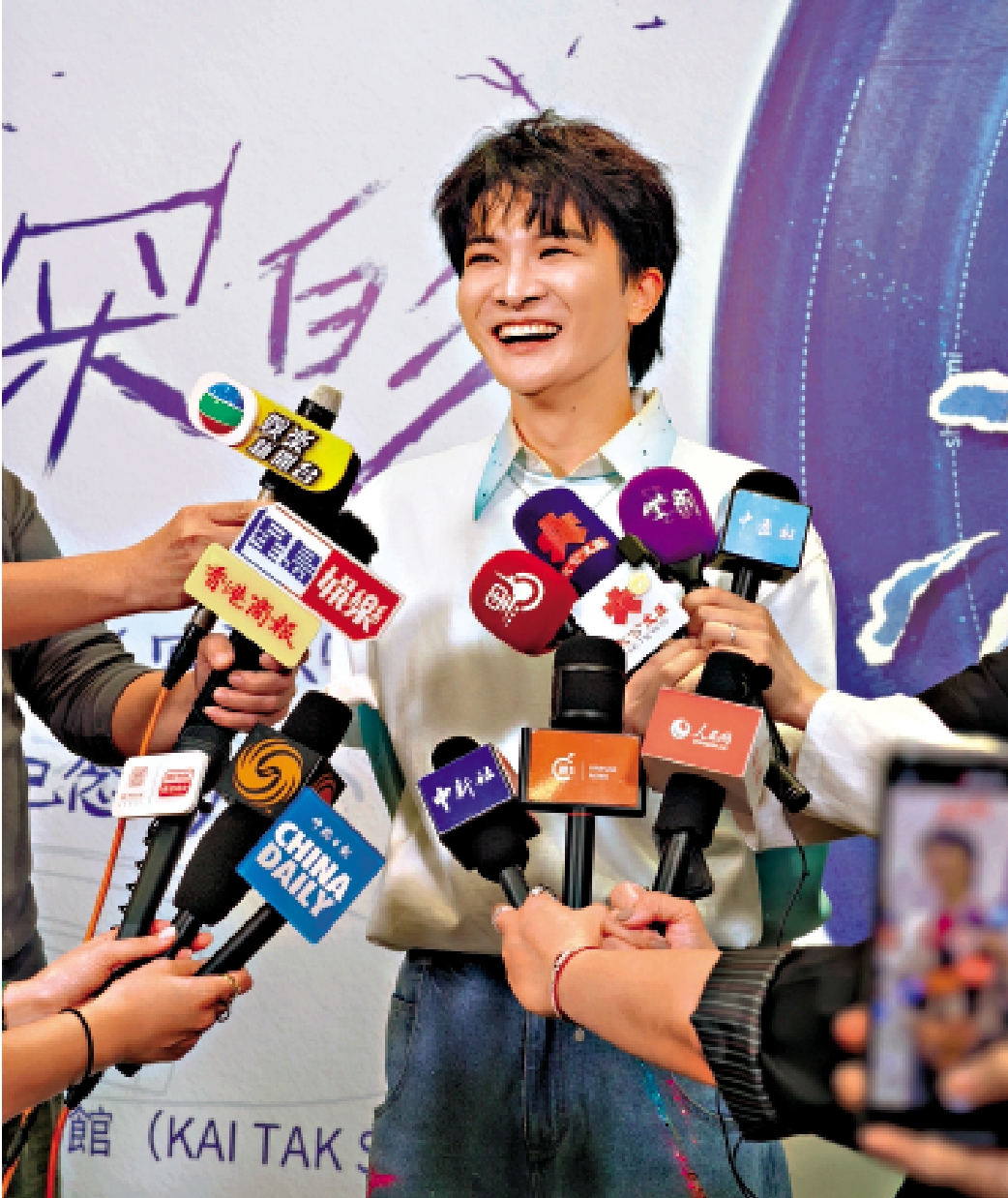 　　圖：周深表示很想做粵語EP，有希望的話一定去做。\大公報記者胡若璋攝