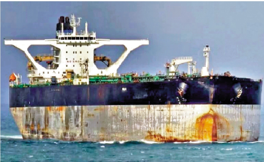 　　圖：美國正在追截的「貝拉1」號油輪。\路透社