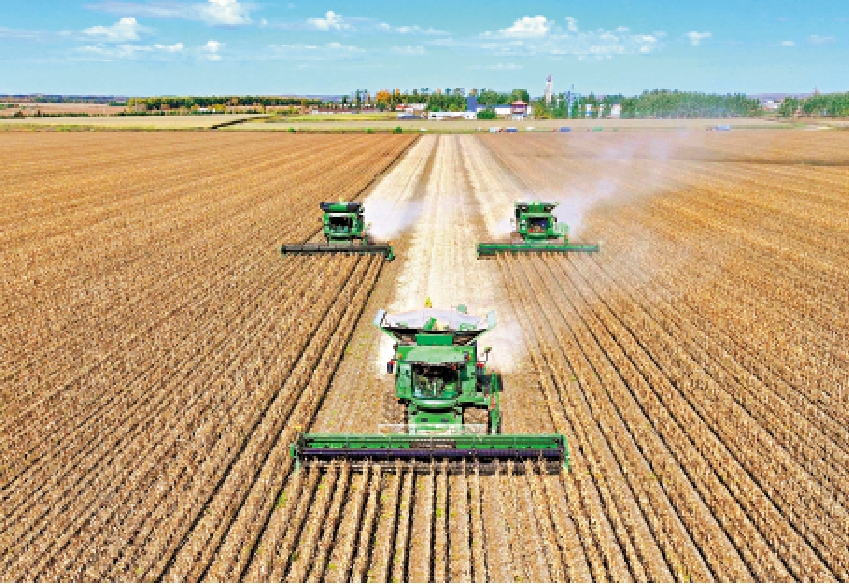 　　圖：黑龍江農作物耕種收綜合機械化率99%以上，穩居全國首位。\受訪者供圖