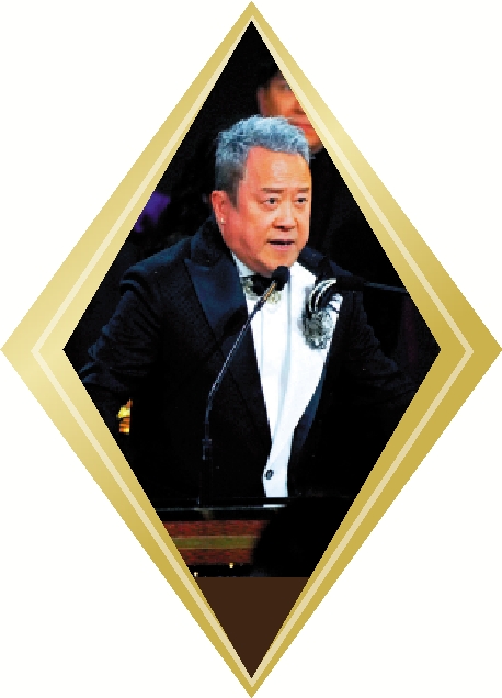 　　圖：曾志偉在致辭時宣布卸任TVB總經理（節目內容營運）一職。