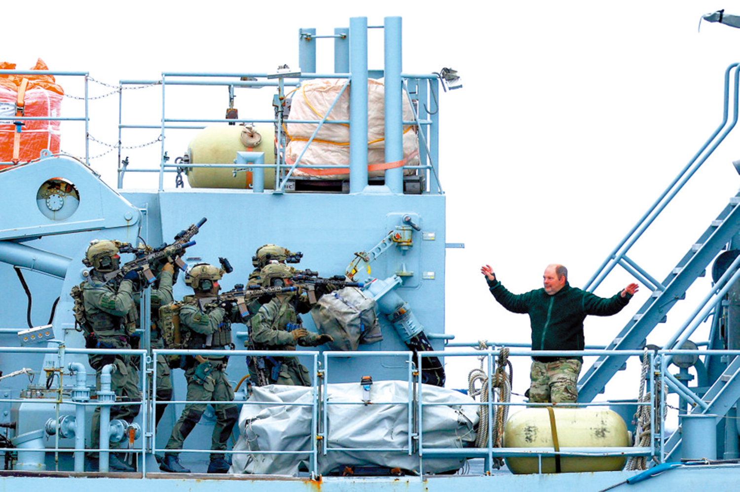 　　圖：丹麥軍隊去年9月在格陵蘭島參加軍演。\路透社