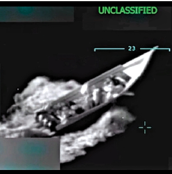 　　圖：美軍去年9月2日在委內瑞拉附近海域襲擊「販毒船」。\視頻截圖