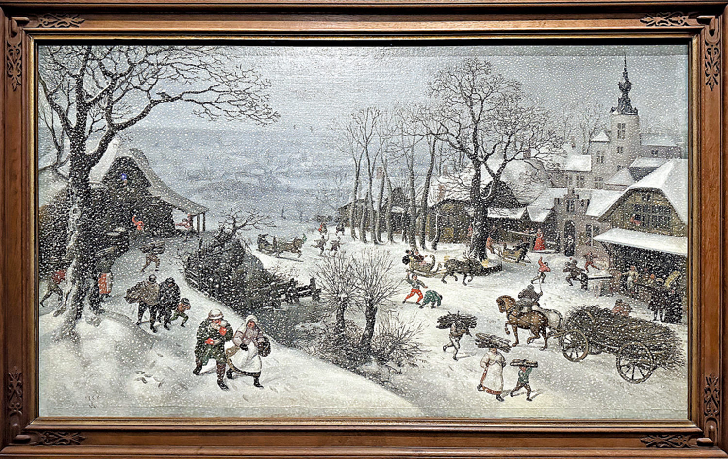 　　圖：老盧卡斯·范·瓦爾肯勃赫畫作《冬景（一月或二月）》。\作者供圖