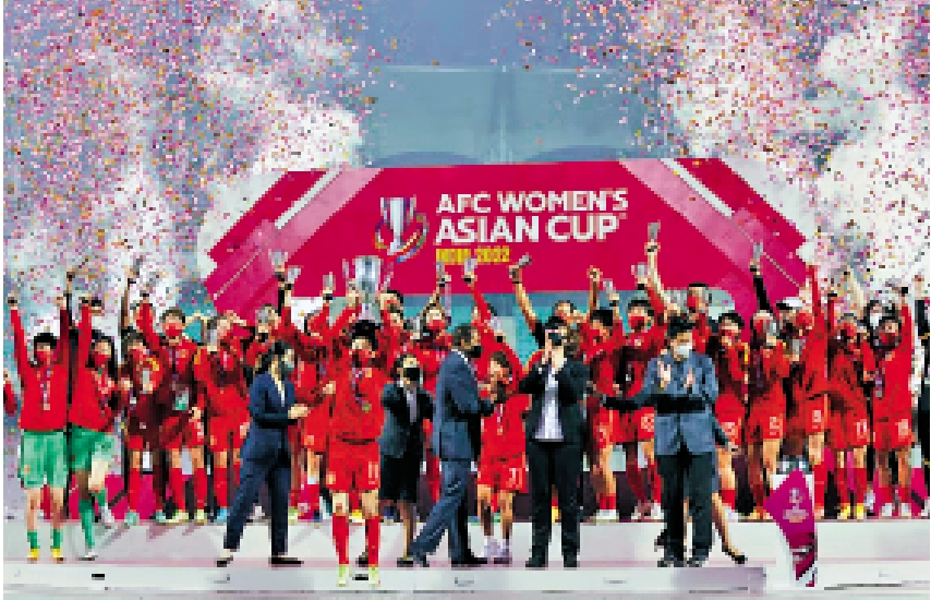 　　圖：「鏗鏘玫瑰」上屆稱冠女足亞洲盃。