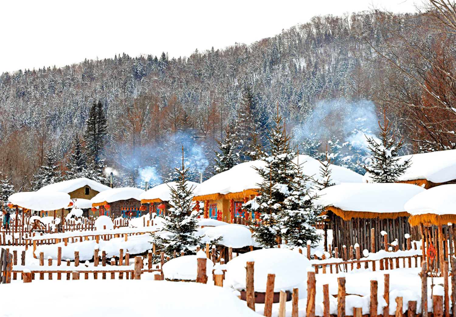 　　圖：黑龍江省牡丹江市的「中國雪鄉」冬日美景。\新華社