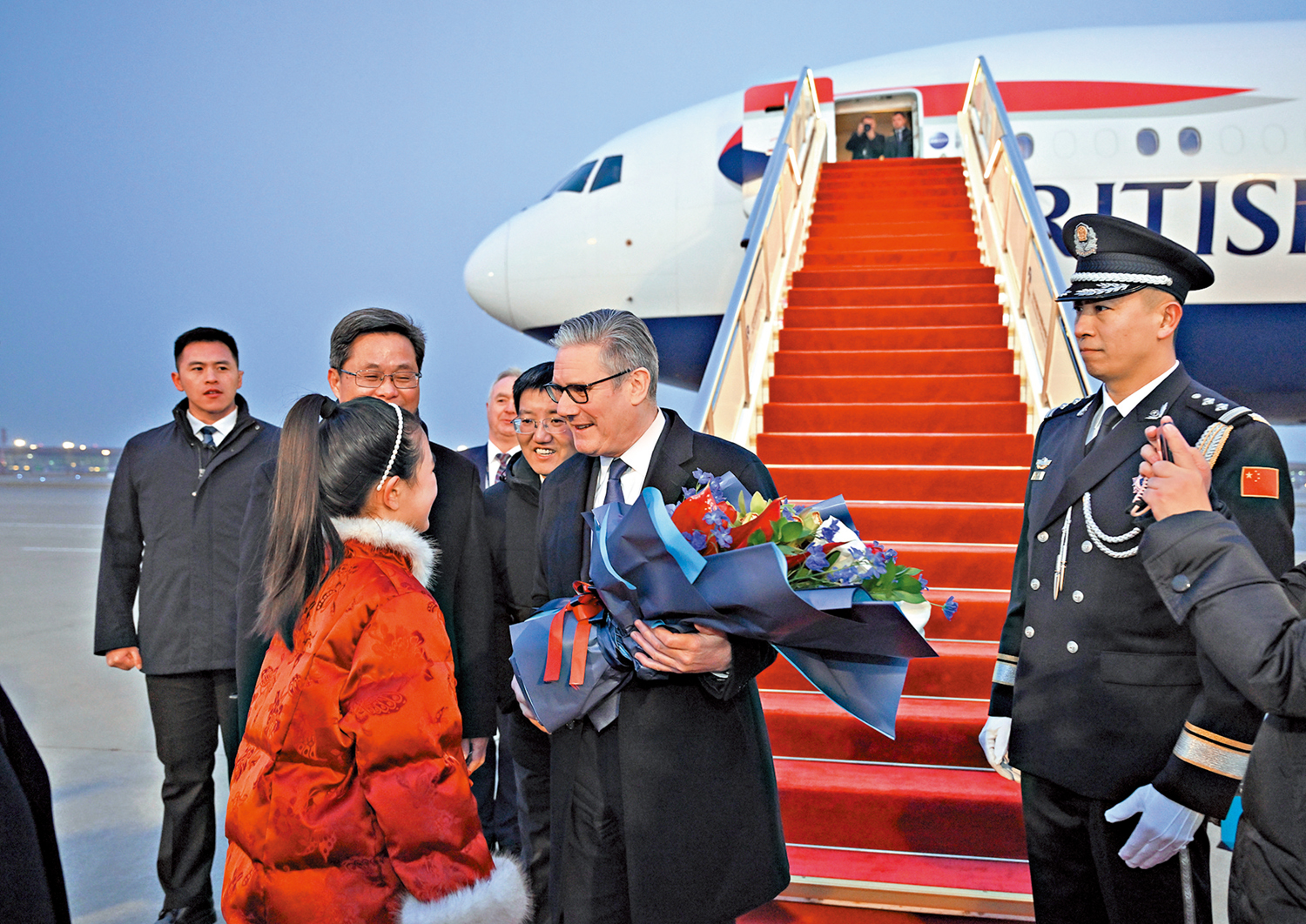 　　圖：1月28日，英國首相斯塔默抵達北京，開始對中國進行為期四天的正式訪問。\新華社