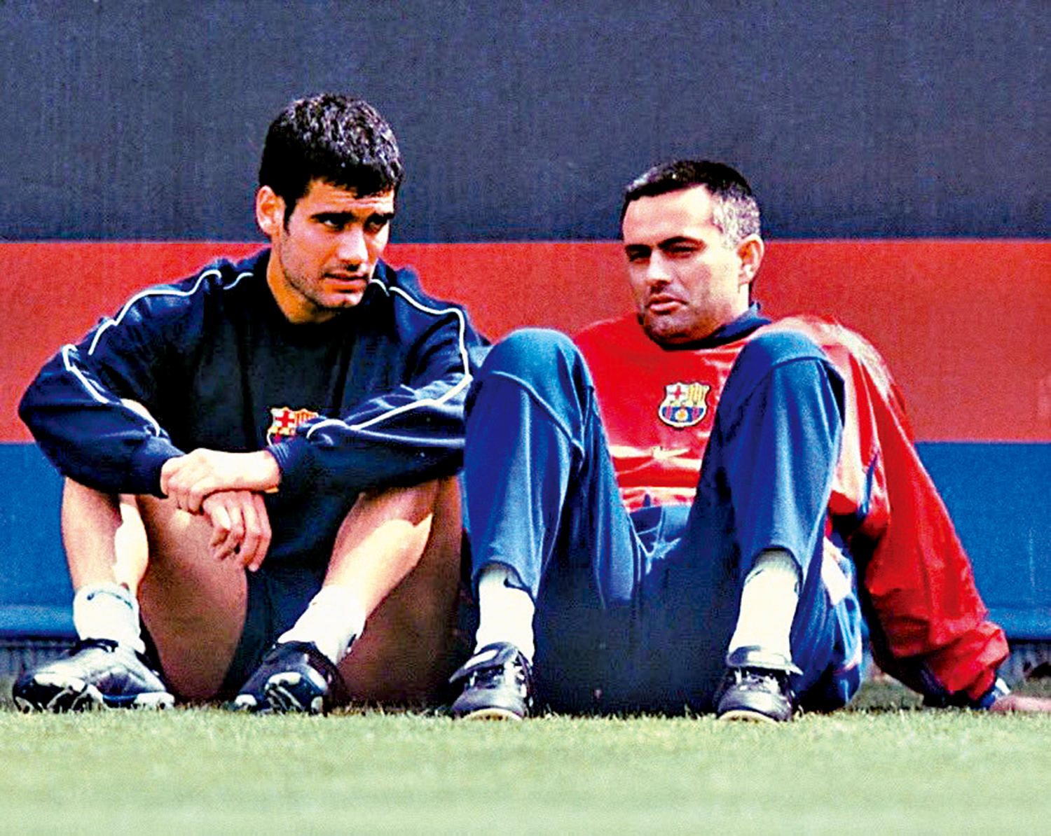 　　圖：哥迪奧拿（左）與摩連奴曾在巴塞隆拿共事。\資料圖片