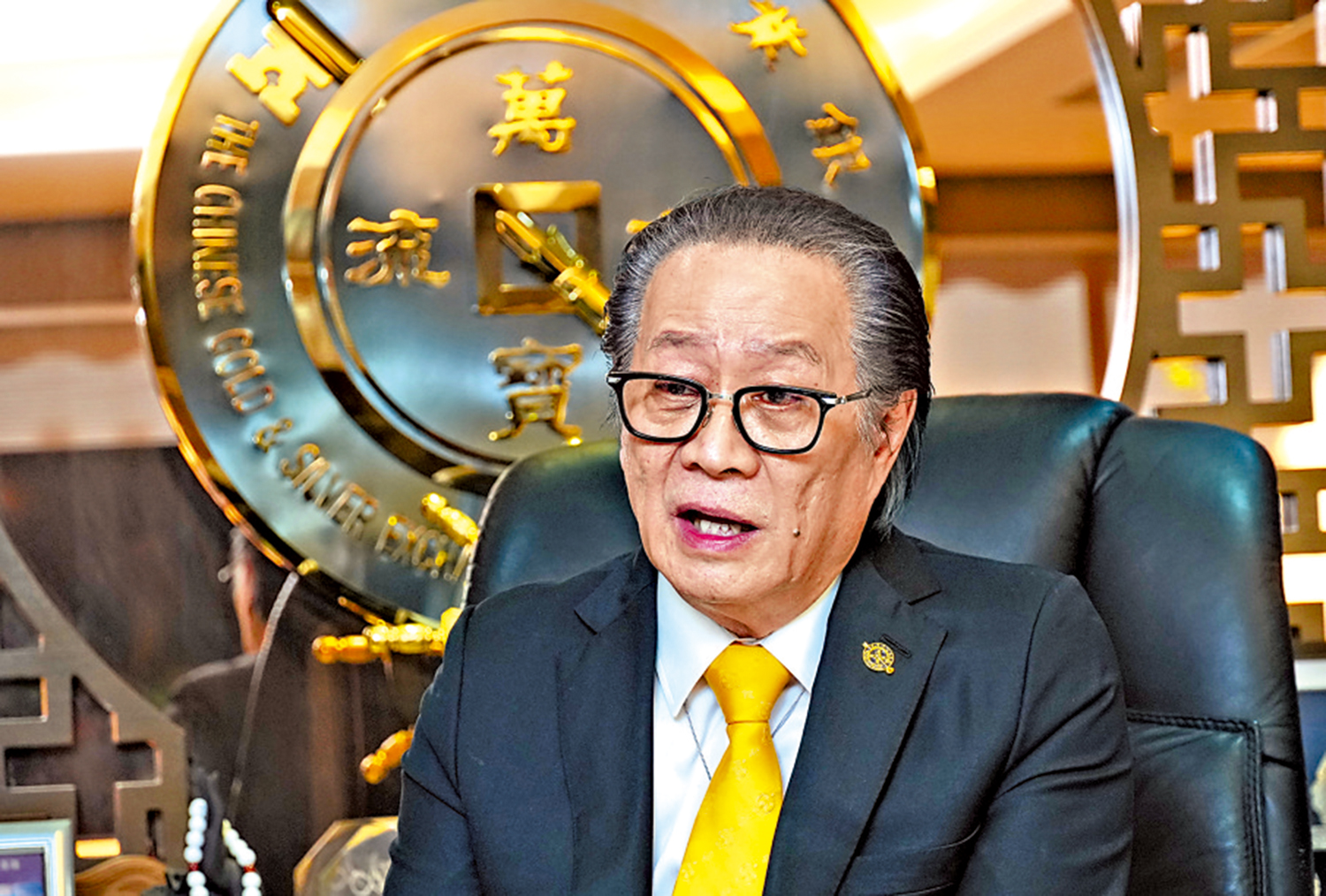 　　圖：張德熙表示，在黃金熱潮下，黃金成為投資組合的重要部分。\大公報記者林少權攝