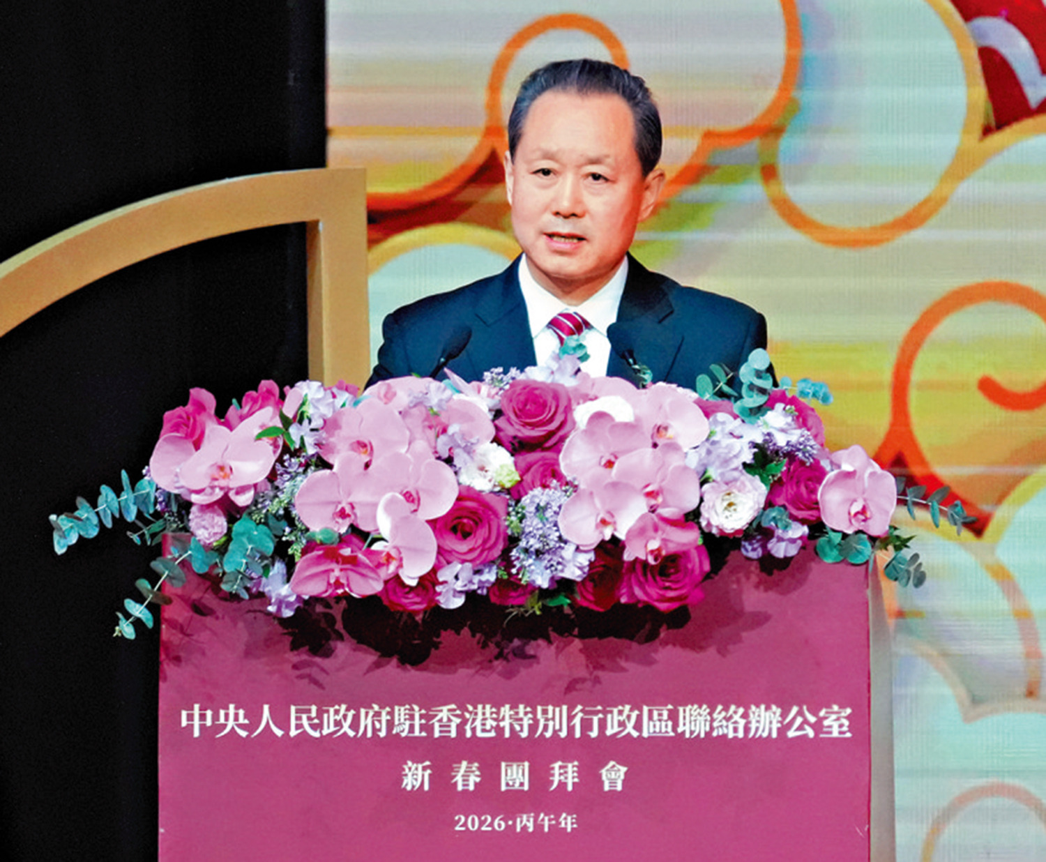 　　圖：董經緯表示，國安公署將堅定不移貫徹「一國兩制」方針，支持行政長官和特別行政區政府履職盡責。\大公報記者林少權攝