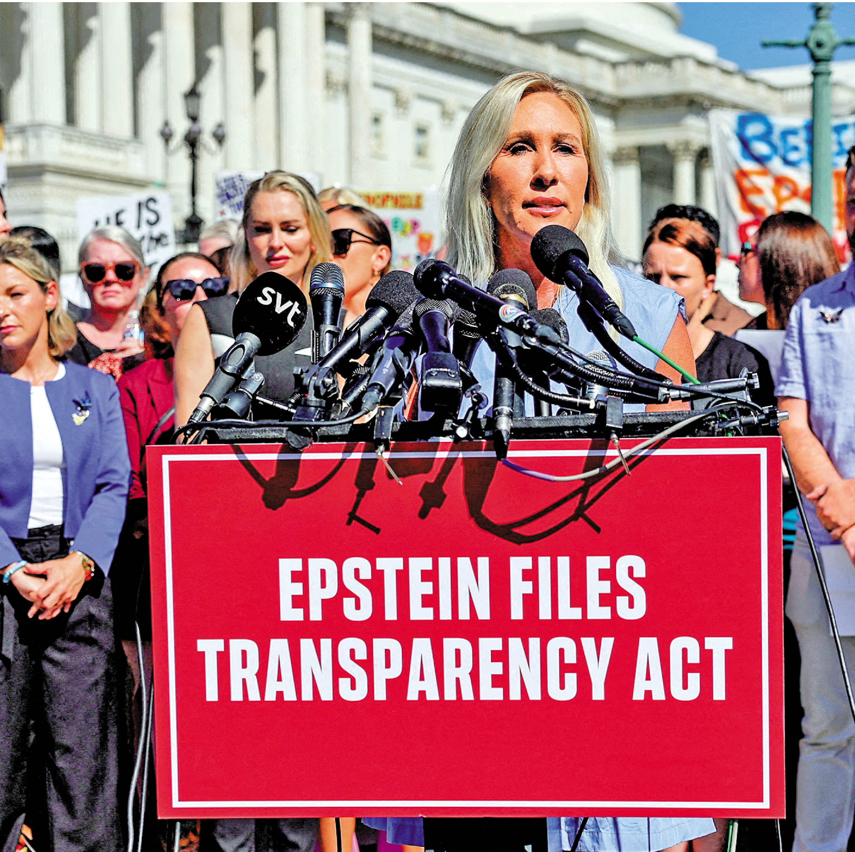 　　圖：格林主張盡快公布所有愛潑斯坦文件，因此與特朗普發生衝突。\路透社