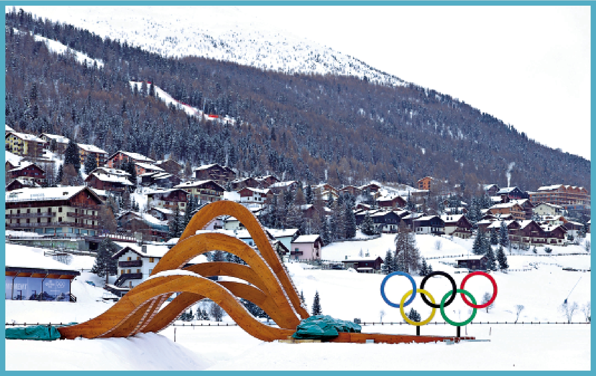 　　圖：本屆冬奧會單板滑雪等項目將在利維尼奧賽區舉行。\中新社