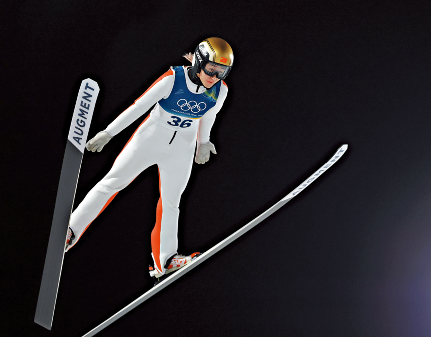 　　圖：跳台滑雪女子個人標準台比賽在普雷達佐舉行，中國選手曾坪在第一輪比賽中。\新華社