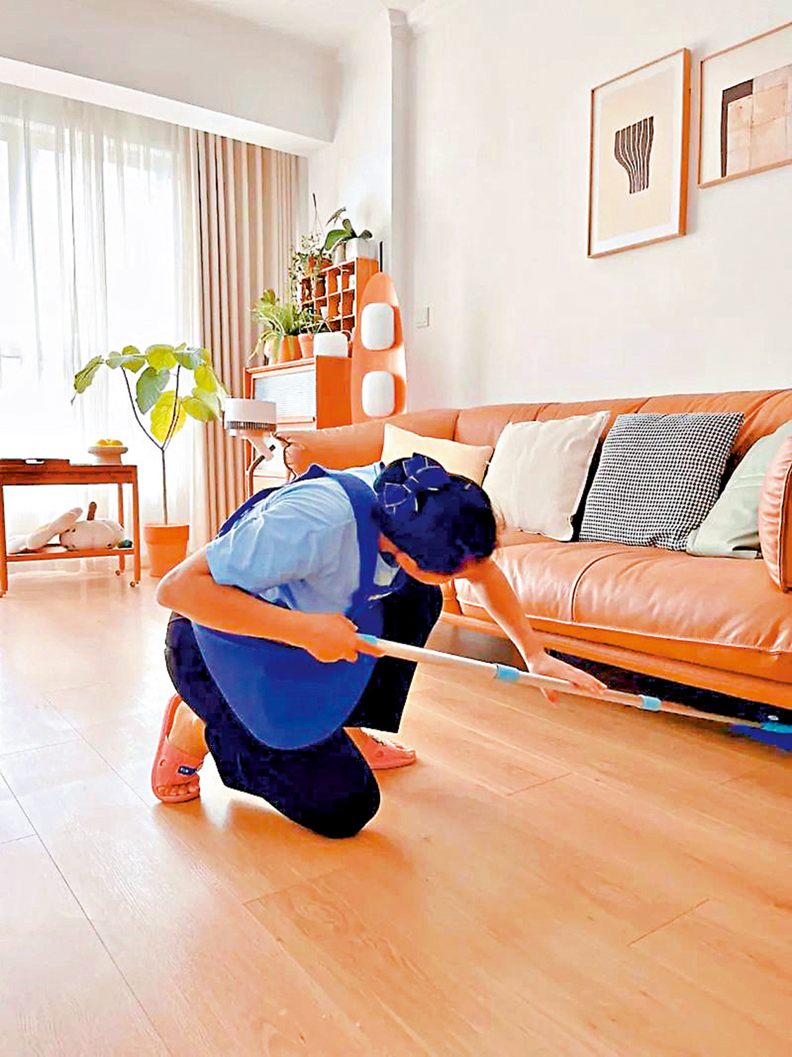 　　圖：節前家政市場訂單量持續攀升，保潔人員檔期排滿。