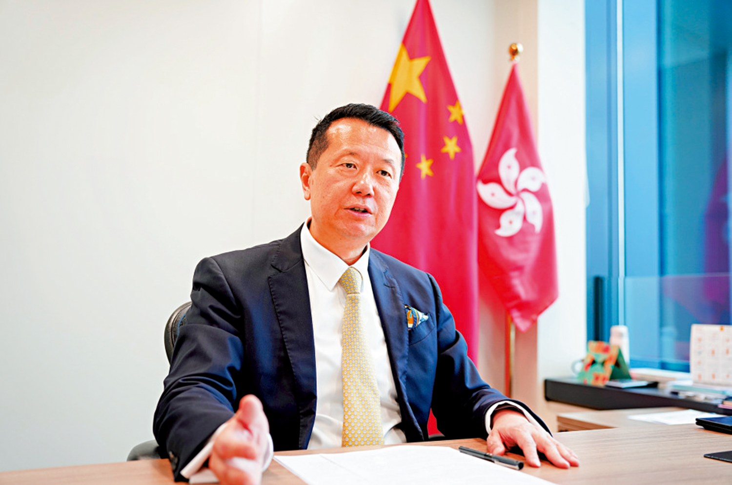 　　圖：魏明德表示，會把每一件貼身小事辦實辦妥，回應市民期盼。\大公報記者何嘉駿攝