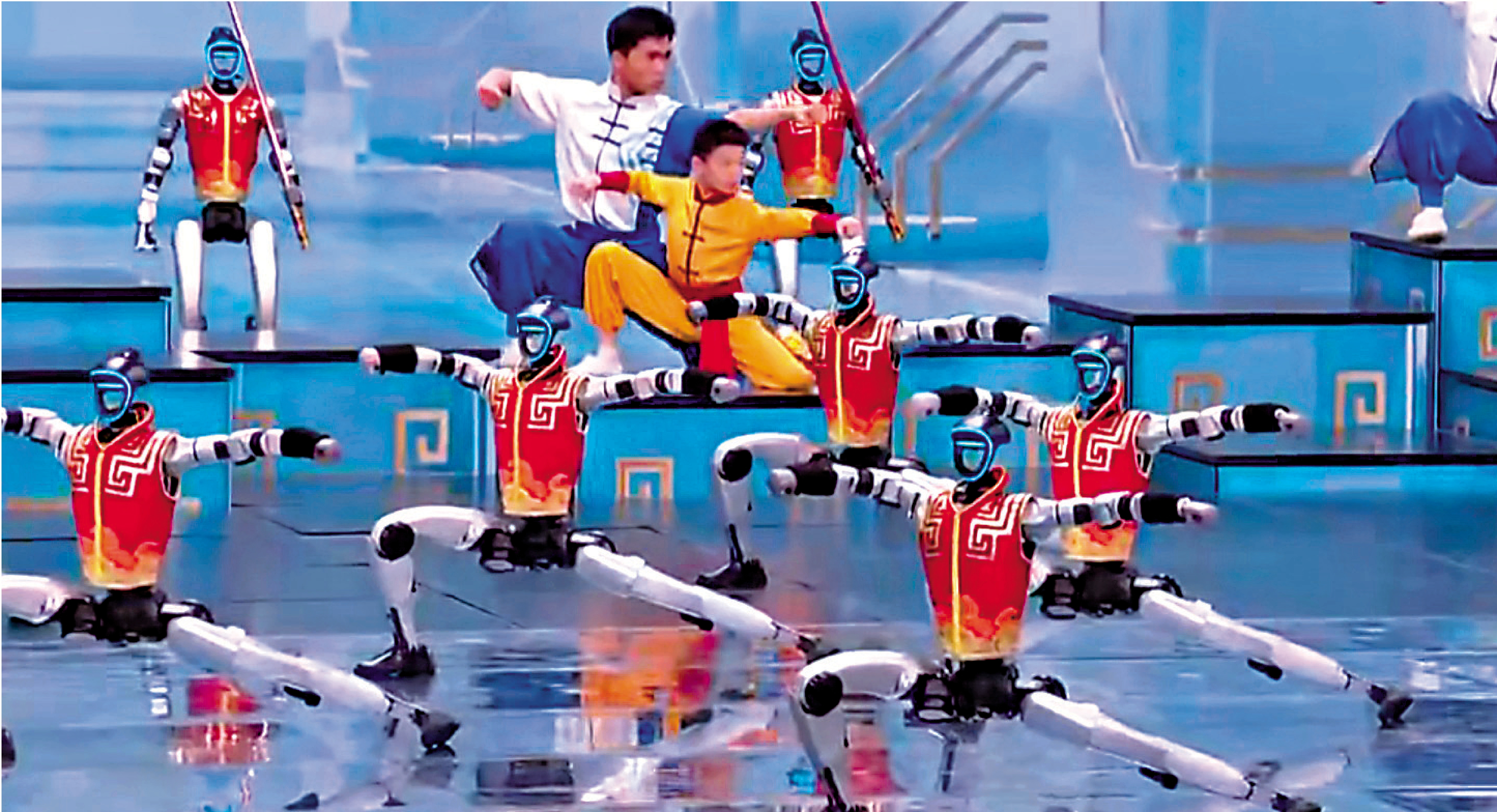 　　圖：馬年春晚的機器人表演令人目不暇給，並代表着中國機器人產業鏈從核心零部件到整機集成，再到場景應用的崛起。