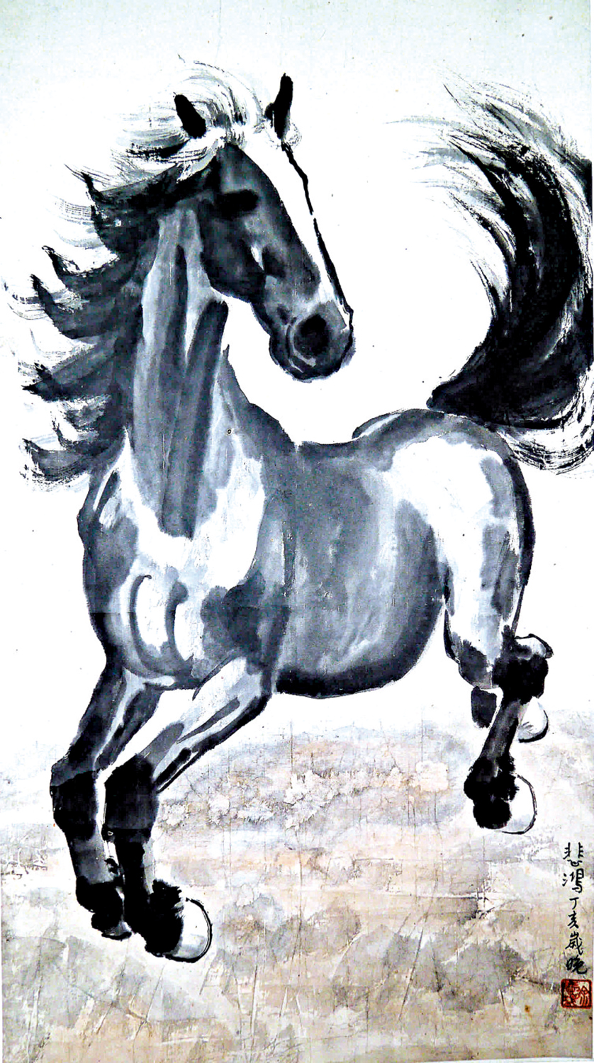 　　圖：徐悲鴻《奔馬圖》（1947年）。\資料圖片