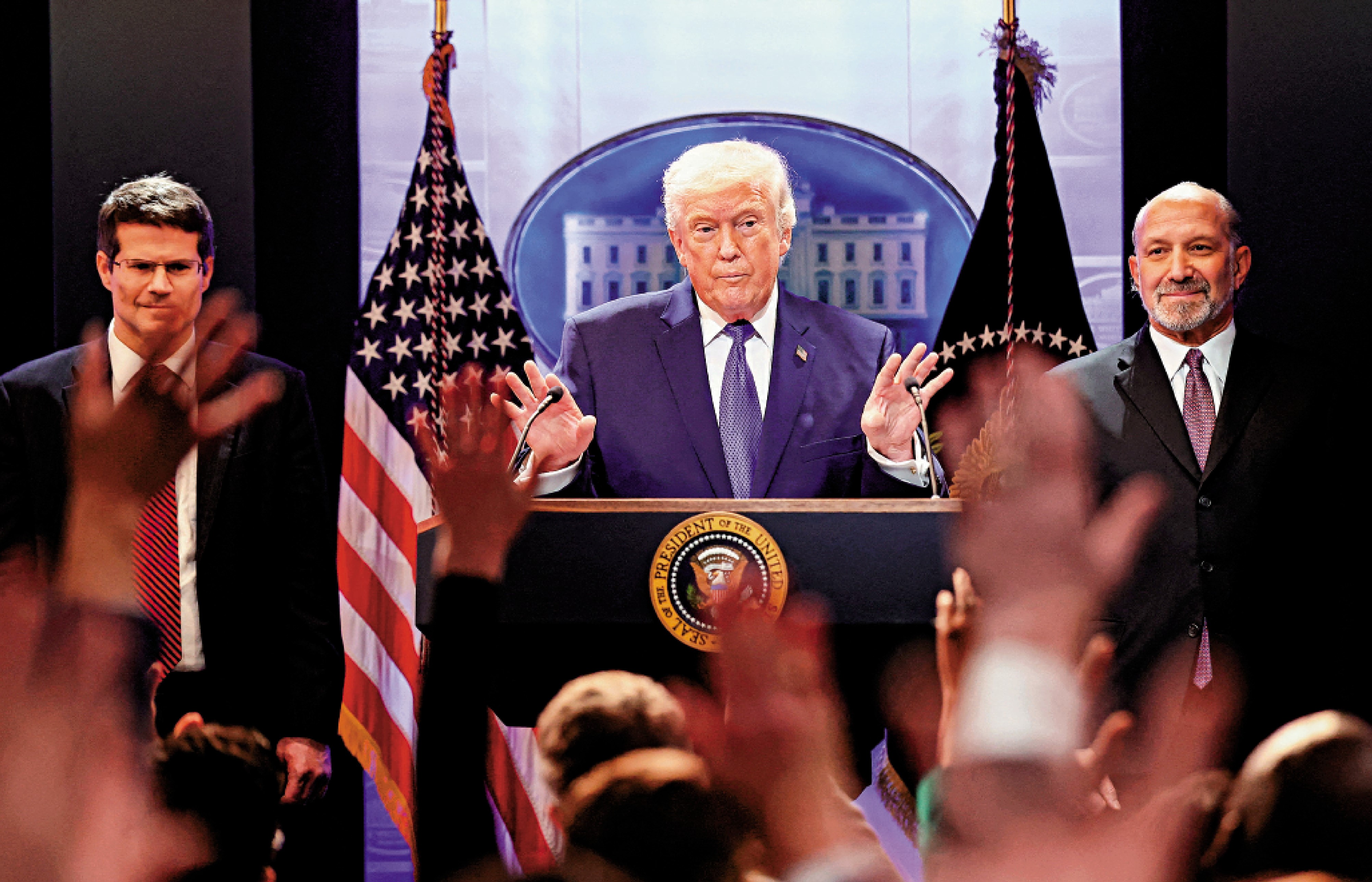 　　圖：美國總統特朗普20日在白宮舉行新聞發布會。 \路透社