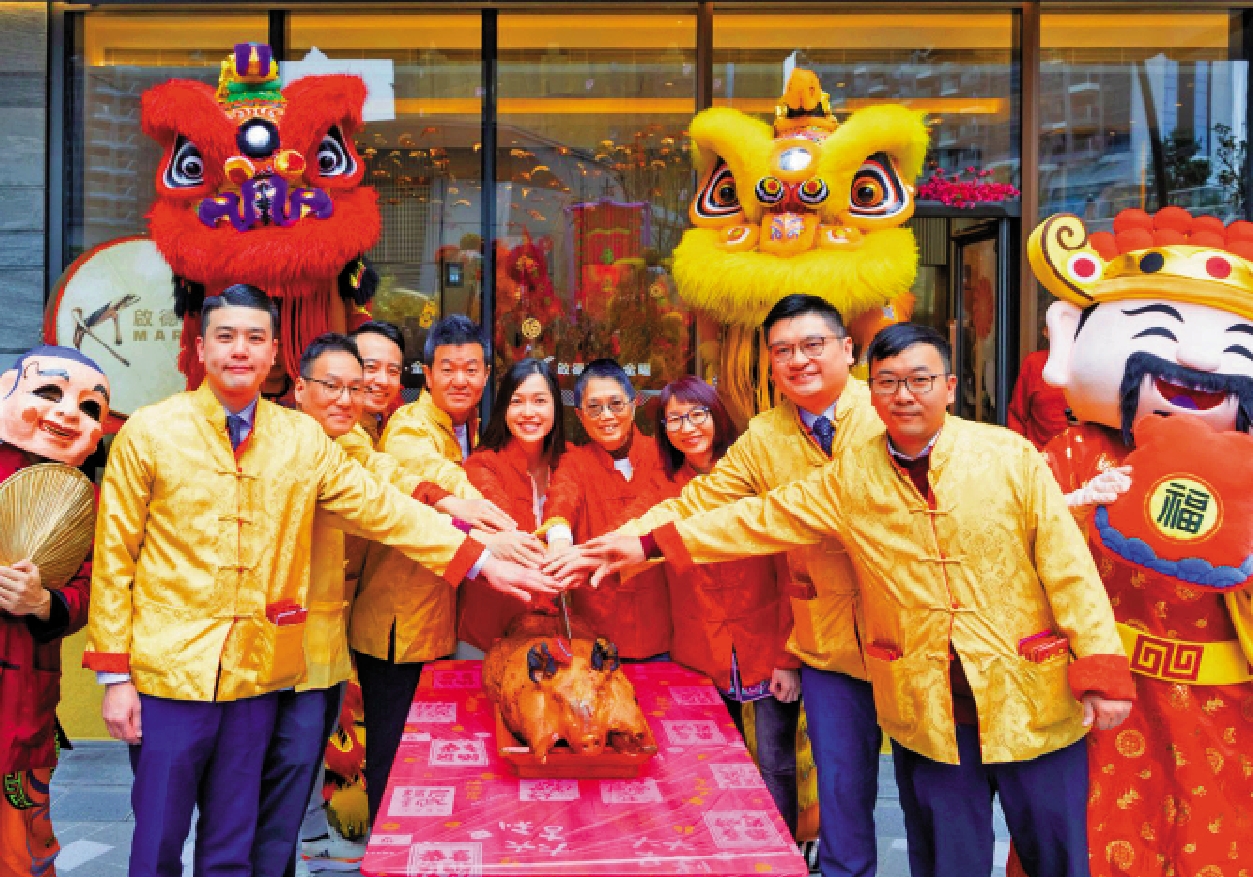 　　圖：啟德海灣醒獅新春團拜活動昨日舉行，該盤計劃短期內推出第2期。