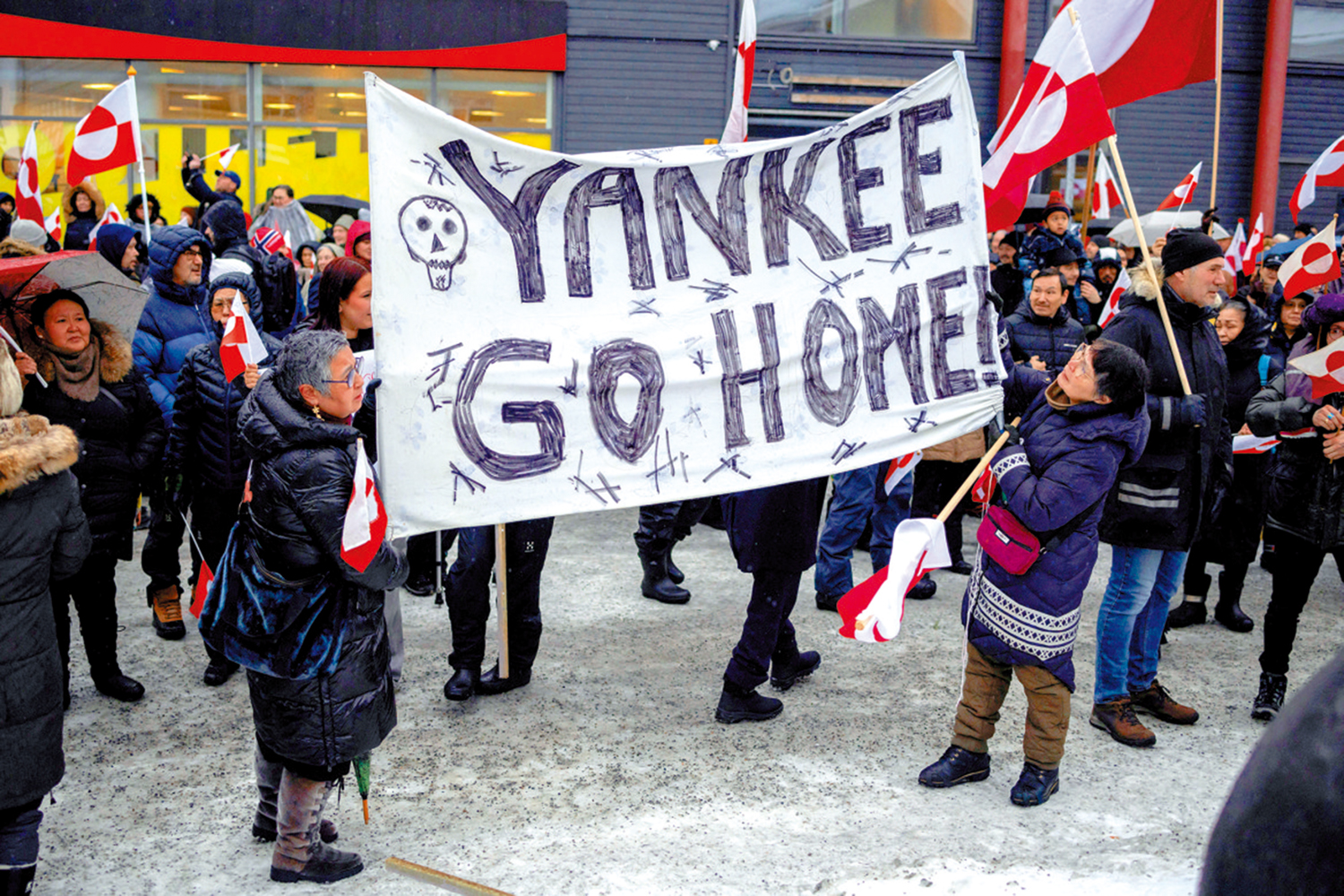 　　圖：1月17日，格陵蘭島民眾舉行抗議活動，反對美國總統特朗普霸凌。\路透社
