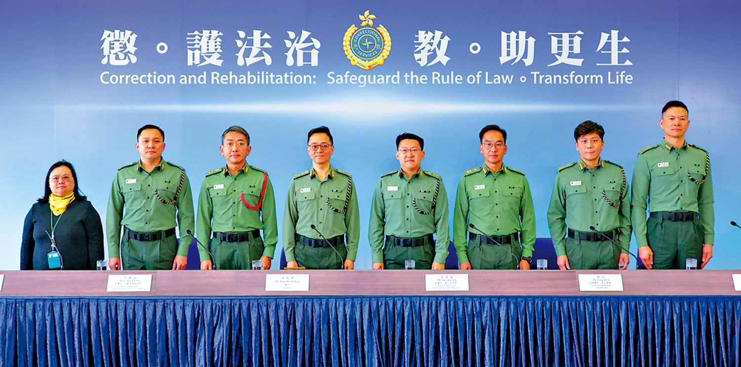 　　圖：懲教署署長黃國興昨日主持新聞發布會，回顧懲教2025年的工作並展望未來。