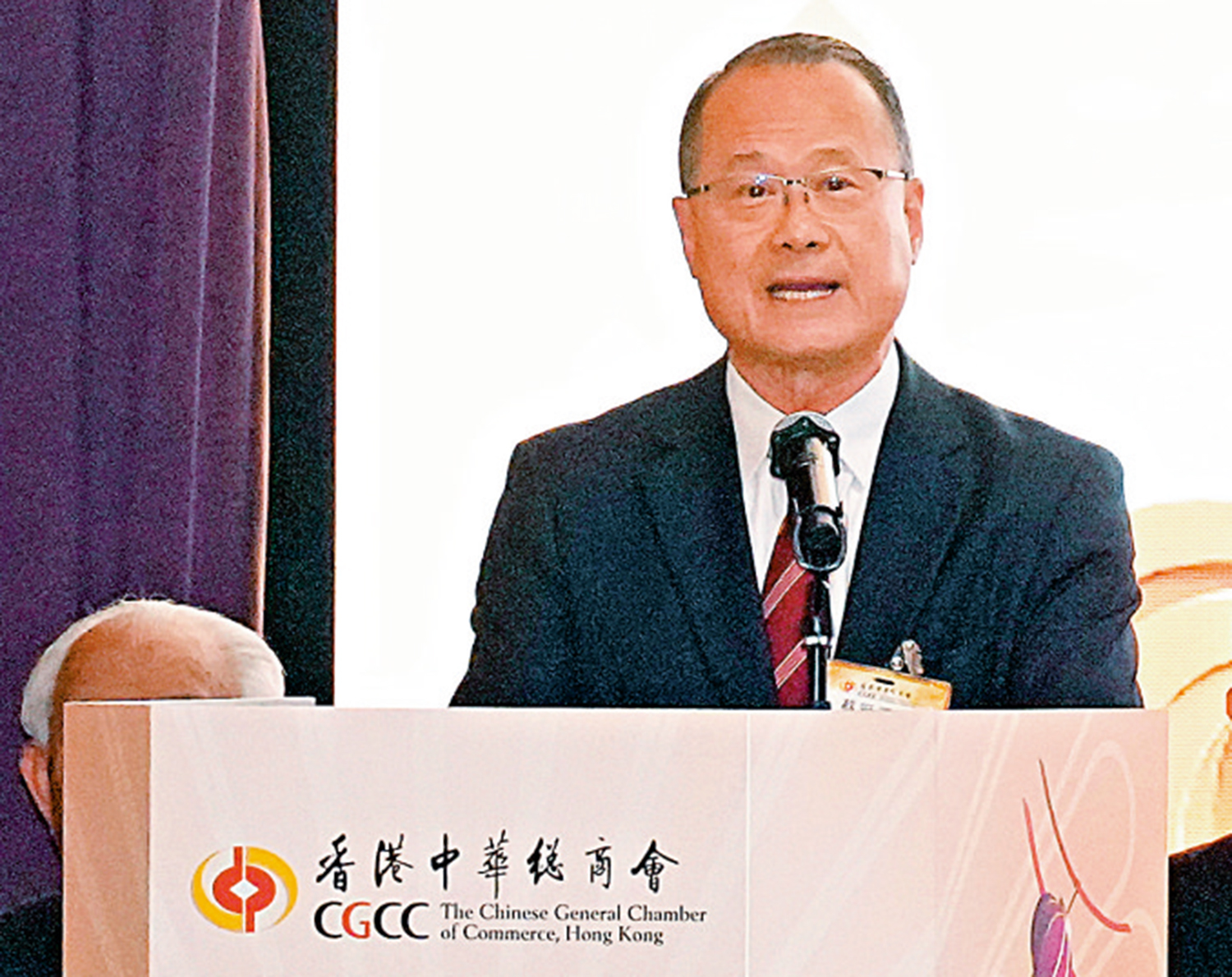 　　圖：蔡冠深表示，大灣區的低空經濟發展前景廣闊，關鍵是實現互聯互通。\大公報記者林少權攝