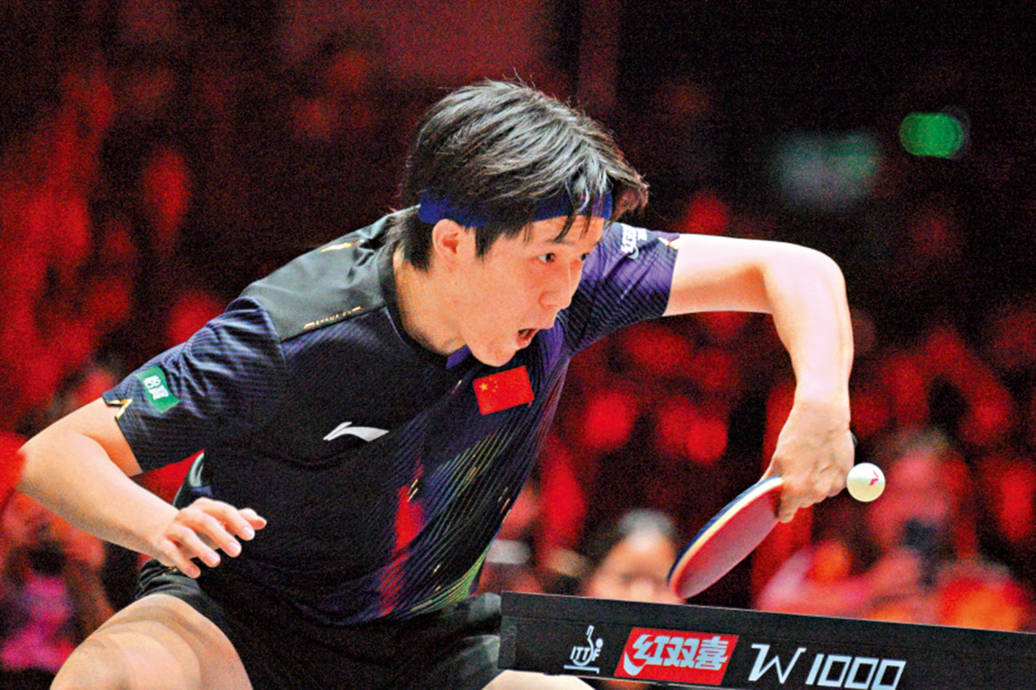 　　圖：王楚欽在比賽中。\新華社