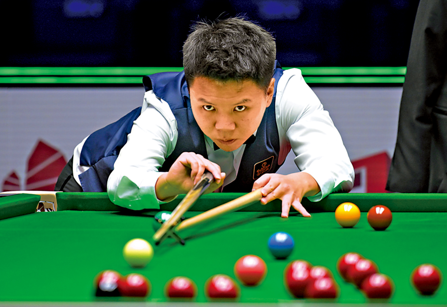 　　圖：周躍龍發揮出色，淘汰世界排名第2的奇連威爾遜。\資料圖片