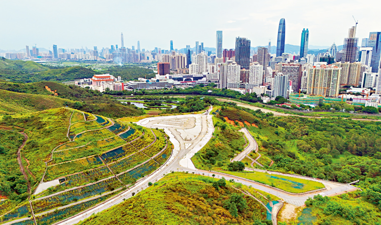 　　圖：沙嶺數據園區位於北部都會區，是港深口岸經濟帶的核心地區。\大公報記者凱楊攝