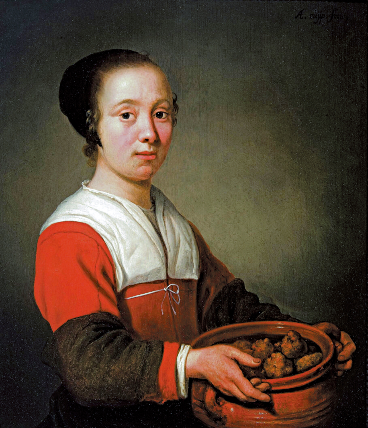 　　圖：阿爾貝特·庫伊普畫作《端着油球的女僕》。\作者供圖