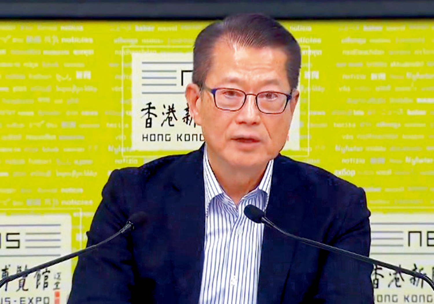 　　圖：陳茂波表示，近日香港金融市場相對穩定，原因是股市表現與內地經濟關係比較密切。