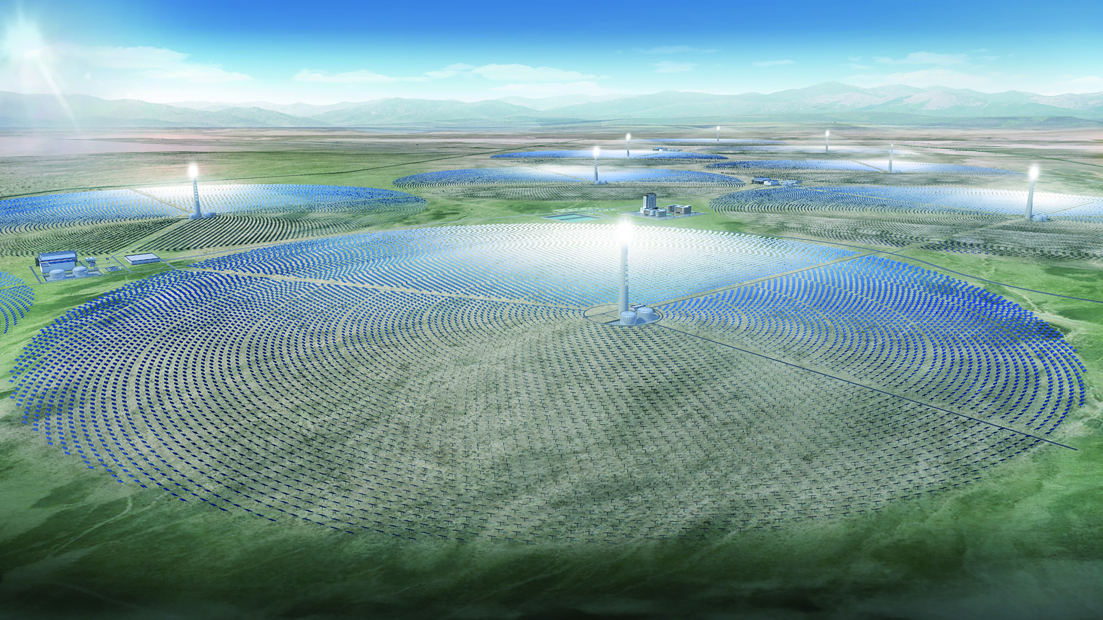 　　圖：德令哈1GW光熱發電項目效果圖。