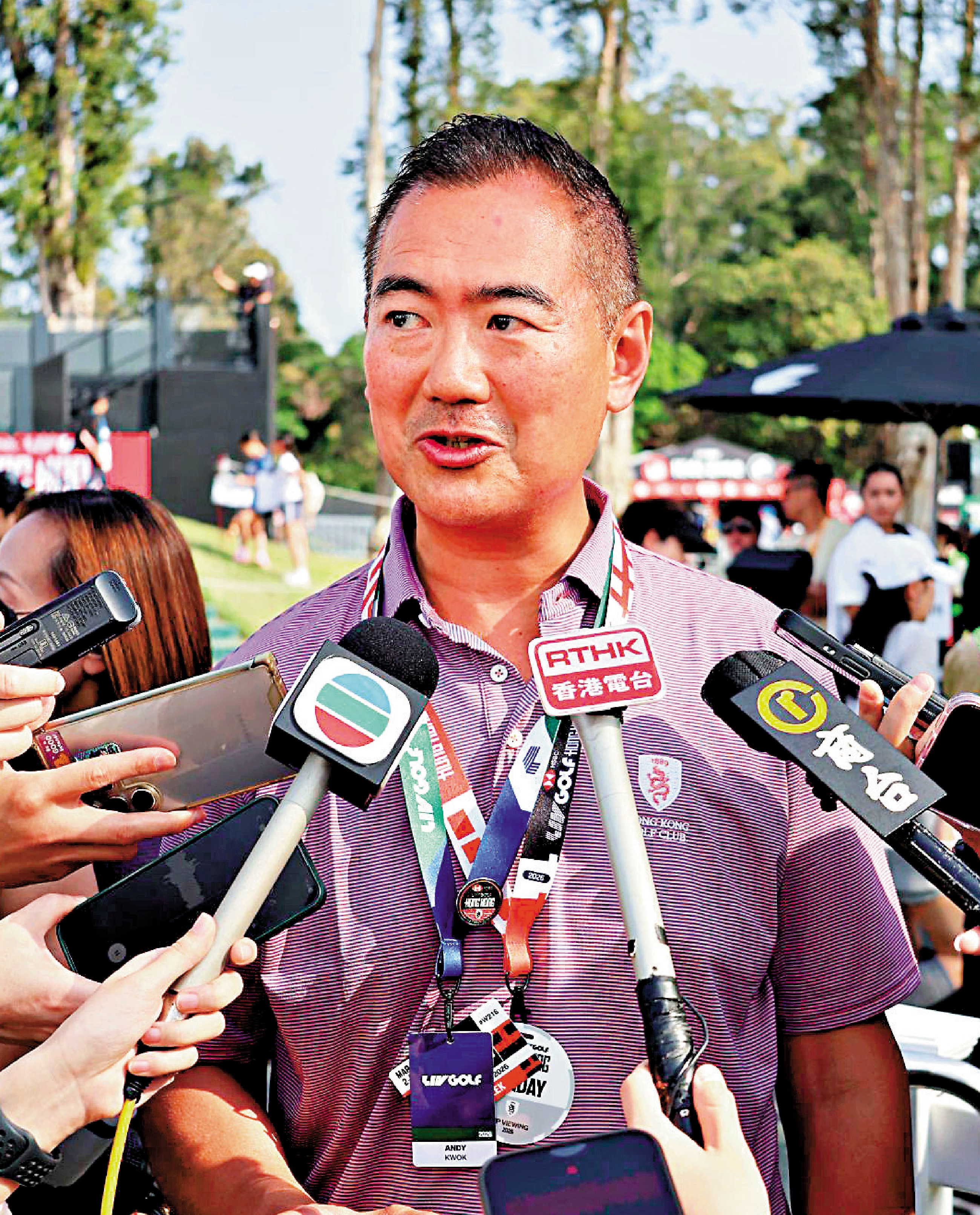 　　圖：郭永亮接受傳媒訪問。\大公報記者朱家立攝