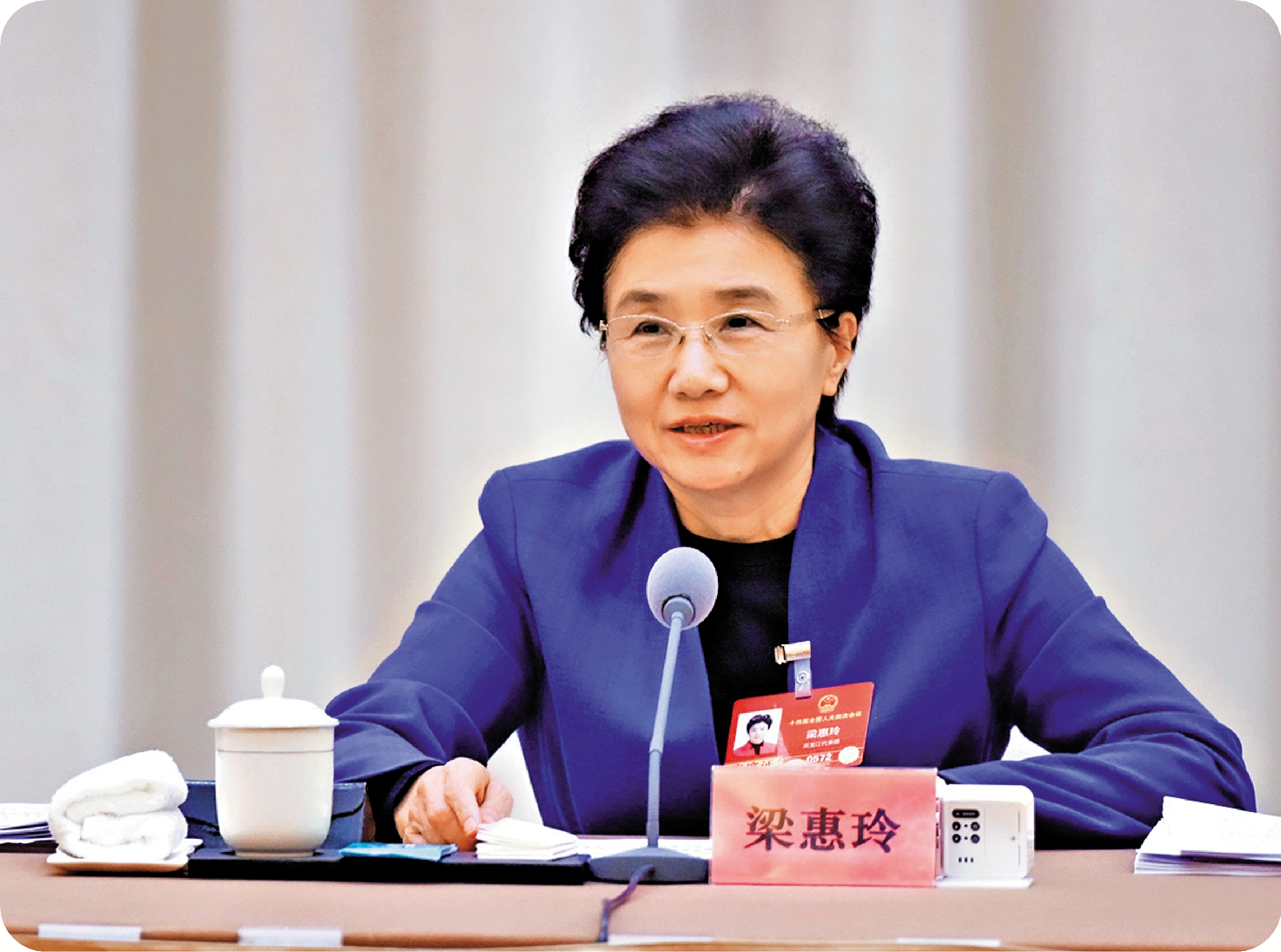 　　圖：全國人大代表、黑龍江省省長梁惠玲。\受訪者供圖