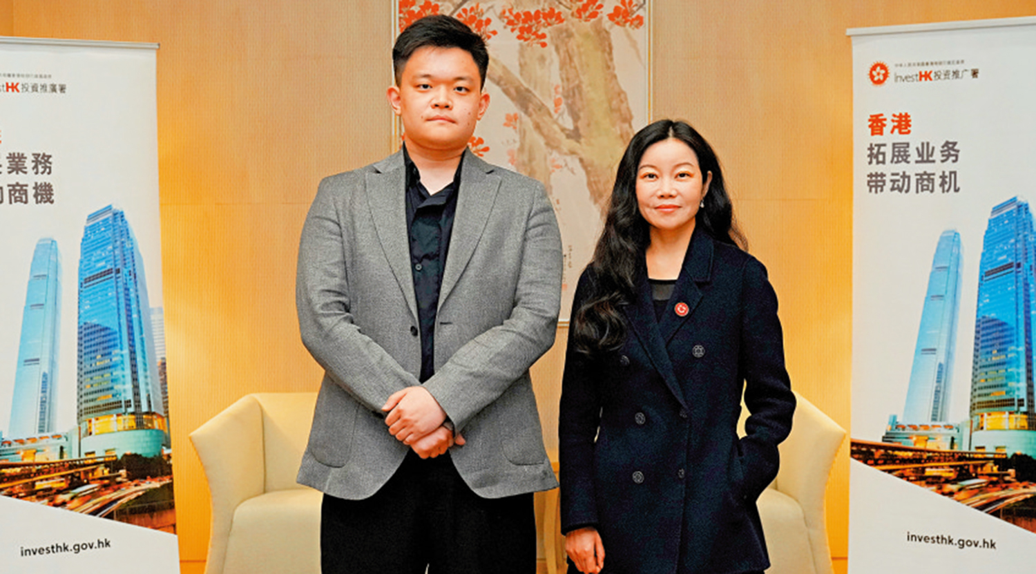 　　圖：楊云云（右）與樊家睿（左）昨日分享如何借助香港實現全球化布局。\大公報記者林少權攝