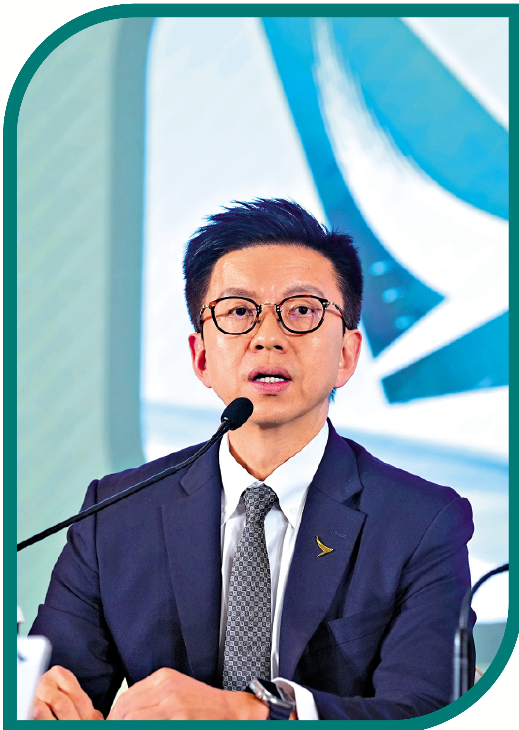 　　圖：林紹波表示，香港快運業務受去年日本地震謠言影響。