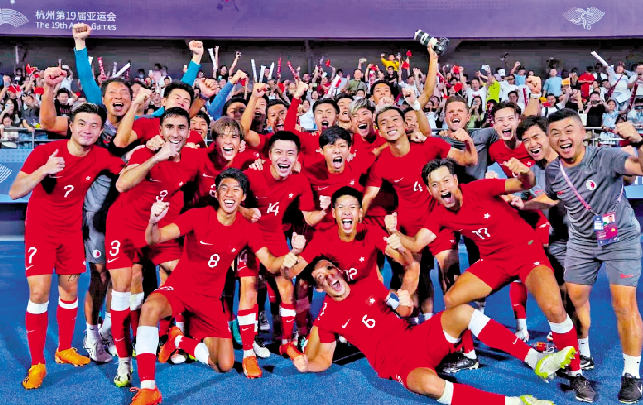 　　圖：香港男足在上屆杭州亞運躋身4強。\資料圖片